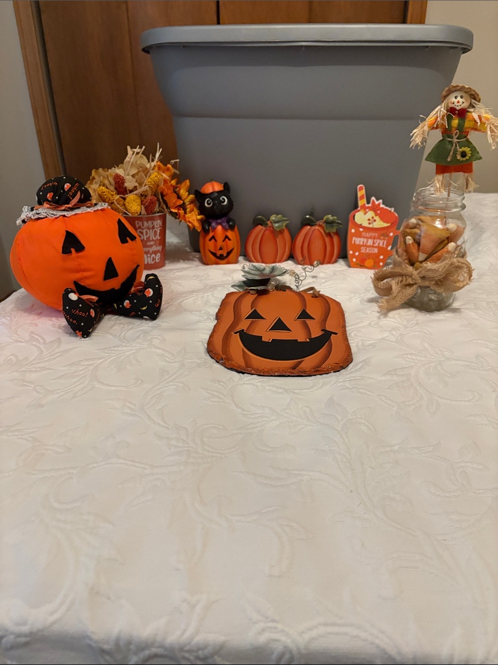 Orange Pumpkin Jack-O'-Lantern Decorative Accents & more